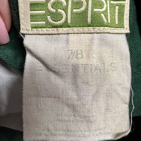 Esprit vintage evergreen pleated high waisted walking shorts #27B - Picture 3 of 3